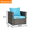 Outdoor Patio Seating Set with Cushions for Patio, Garden and Outdoor