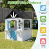 Natural Cedar Outdoor Kids Playhouse With Kitchenette