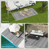 Reversible Outdoor Rug — 9' x 18' Gray Boho