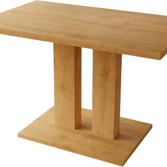 Contemporary Oak Rectangular Dining Table 46 Inches-3