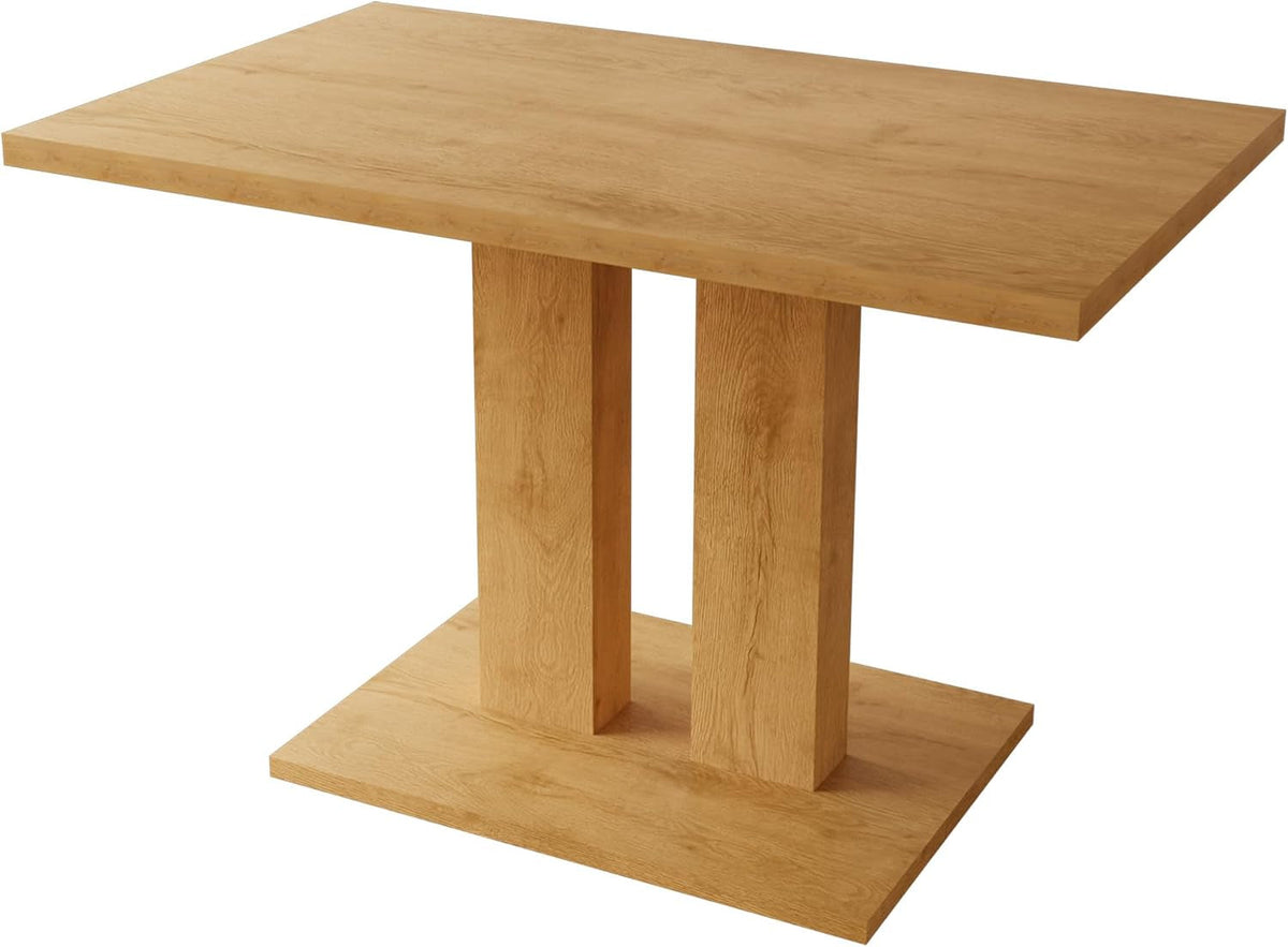 Contemporary Oak Rectangular Dining Table 46 Inches-3
