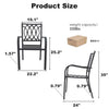 5-Piece Square Patio Dining Set with 37.8-Inch Wood-Grain Table and 4