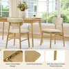 Extendable Dining Table 47 to 59 Inch, Oak Veneer