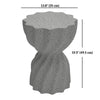 Spiral Garden Stool & Plant Stand, Grey