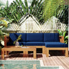 5-Piece Outdoor Sectional Sofa Set Solid Acacia Wood Beige with
