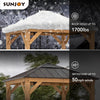 9x9 Cedar Framed Hardtop Gazebo with Polycarbonate Roof