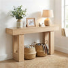 63" Farmhouse Console Table with Bottom Storage