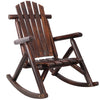 Fir Wood Porch Rocking Chair in Brown