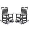 HDPE Outdoor Rocking Chair, Set of 2 — Grey