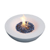 42" Concrete Propane Fire Pit Bowl — Antique White