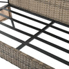 4-Piece PE Wicker Conversation Set with Black Metal Table