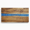 Acacia Wood Serving Board with Blue Pearl Resin