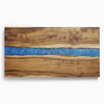 Acacia Wood Serving Board with Blue Pearl Resin