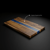 Acacia Wood Serving Board with Blue Pearl Resin
