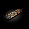 Acacia Wood & Slate Serving Board with Handle, 18x12 Inch