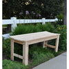 Outdoor Patio Backless Cedar Wood 4-ft. Garden Bench in Natural Finish-2