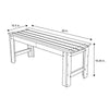 Outdoor Patio Backless Cedar Wood 4-ft. Garden Bench in Natural Finish-3