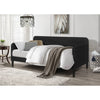 Twin size Modern Black Velvet Upholstered Daybed-1