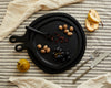 Wood Round Serving Board Set, Black — Set of 2 with Spoons