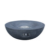 42" Concrete Propane Fire Pit Bowl — Dark Gray
