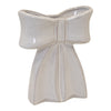 White Ceramic Bow Vase, Large