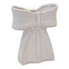 White Ceramic Bow Vase Small