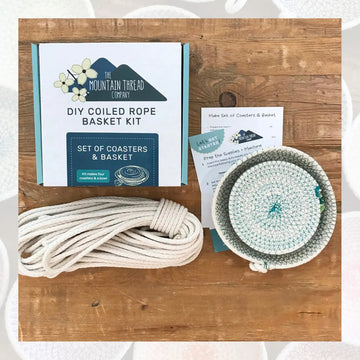Coiled Rope Basket Kit — Coasters & Basket