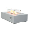 52" Concrete Propane Fire Pit Table — Antique White