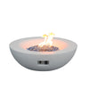 42" Concrete Propane Fire Pit Bowl — Antique White