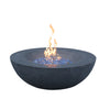 42" Concrete Propane Fire Pit Bowl — Dark Gray