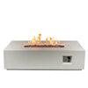 52" Concrete Propane Fire Pit Table — Antique White