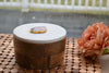 Round Wooden Box with Marble Agate Lid
