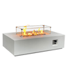 52" Concrete Propane Fire Pit Table — Antique White