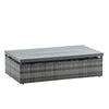 5-Piece PE Wicker Patio Set with Wood-Top Coffee Table