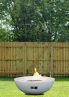 42" Concrete Propane Fire Pit Bowl — Antique White