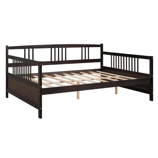 Full size Daybed in Dark Brown Wood Finish-0