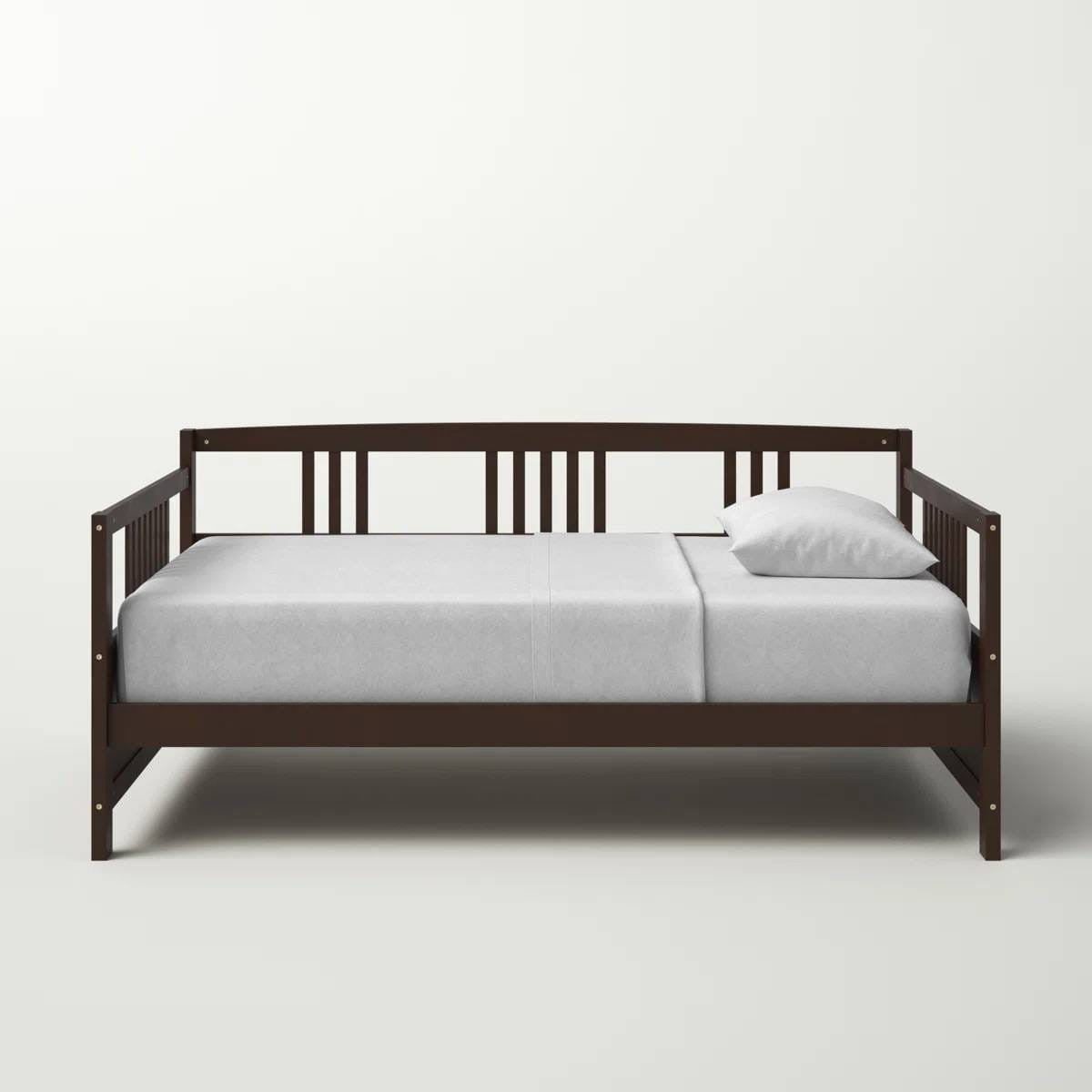 Full size Daybed in Dark Brown Wood Finish-1