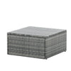 5-Piece PE Wicker Patio Set with Wood-Top Coffee Table