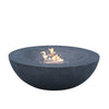 42" Concrete Propane Fire Pit Bowl — Dark Gray