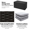 7-Piece Outdoor Bar Table & Stools Set - Black