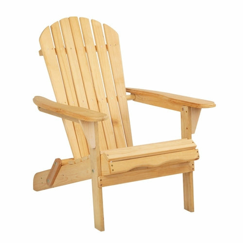 Folding Wooden Adirondack Lounge Chair for Outdoor Living