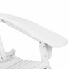 3 Piece Adirondack Lounge Set with Ottoman & Table - White