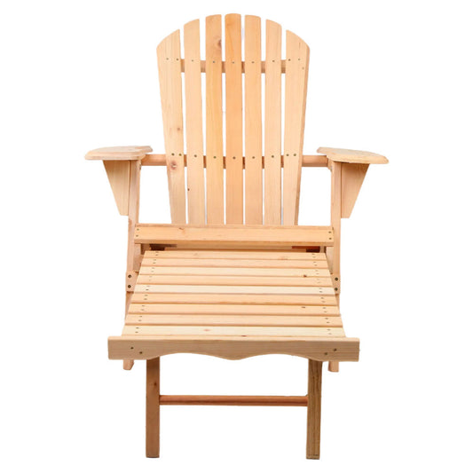 Folding Adirondack Chair and Ottoman Set