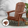 Adirondack Folding Outdoor Chair, Wooden Hemlock Beach & Patio Chair