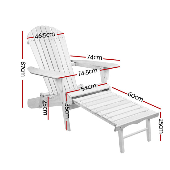 NNEDSZ Set of 2 Outdoor Sun Lounge Chairs Patio Furniture Lounger Beach Chair Adirondack-1