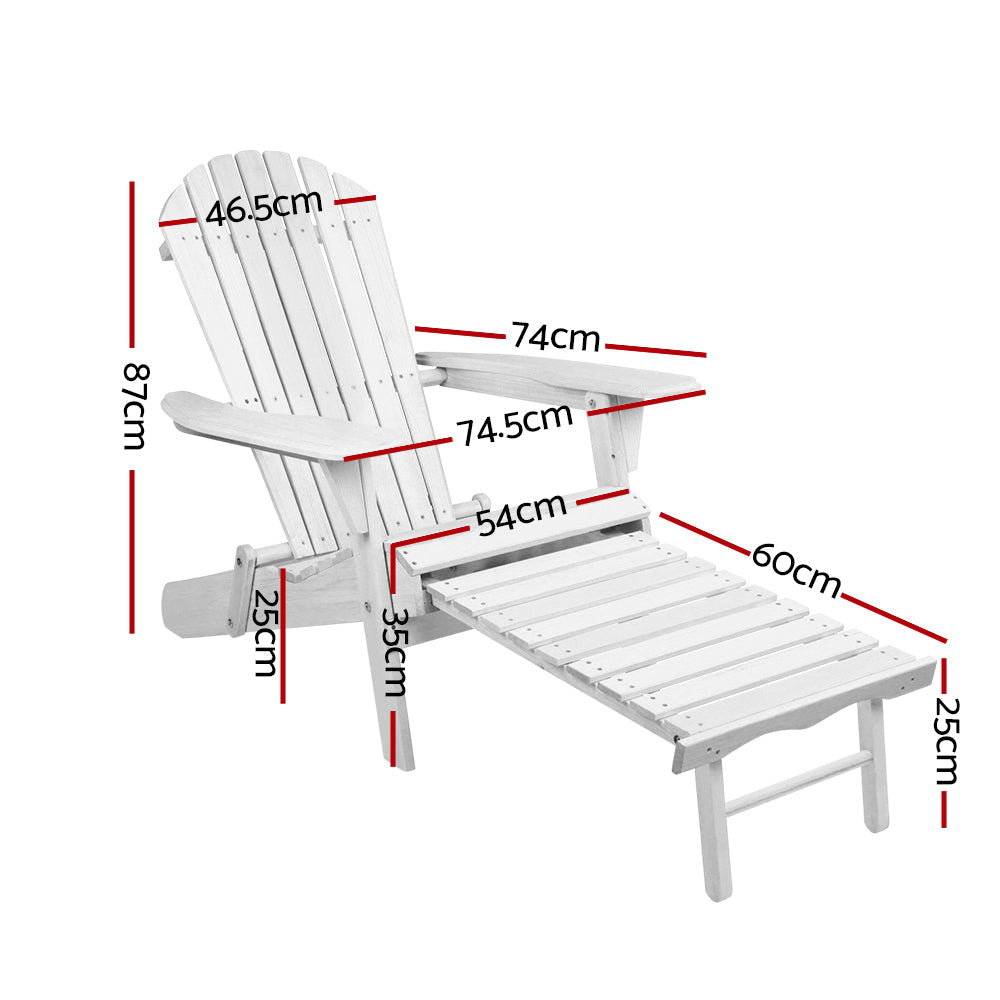 NNEDSZ Set of 2 Outdoor Sun Lounge Chairs Patio Furniture Lounger Beach Chair Adirondack-1