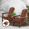 3-Piece Adirondack Table and Chairs Set, Foldable Wood
