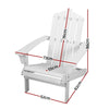 Wooden Adirondack Outdoor Chair for Patio, Deck & Beach