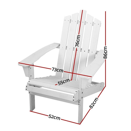 Wooden Adirondack Chair for Patio, Deck & Beach