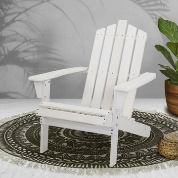 Wooden Adirondack Outdoor Chair for Patio, Deck & Beach